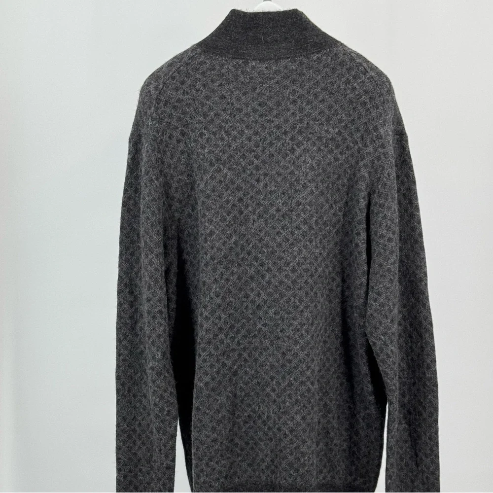Bobby Jones Men’s Baby Alpaca Gray Quarter Zip Sweater Size XL